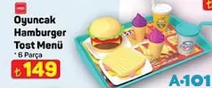 GÜÇLÜ OYUNCAK HAMBURGER TOST MENÜ 6 PARÇA fiyat ve kampanya bilgisi